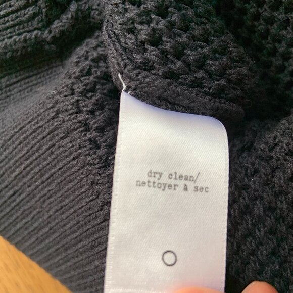 Rag & Bone Maeve Sweater Black White Knit V Neck Elizabeth Sweater Dress Size M - Picture 6 of 10